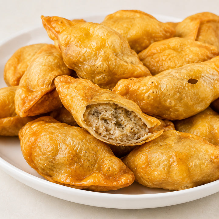 Close-up of Pun Klip showing the savoury fish filling