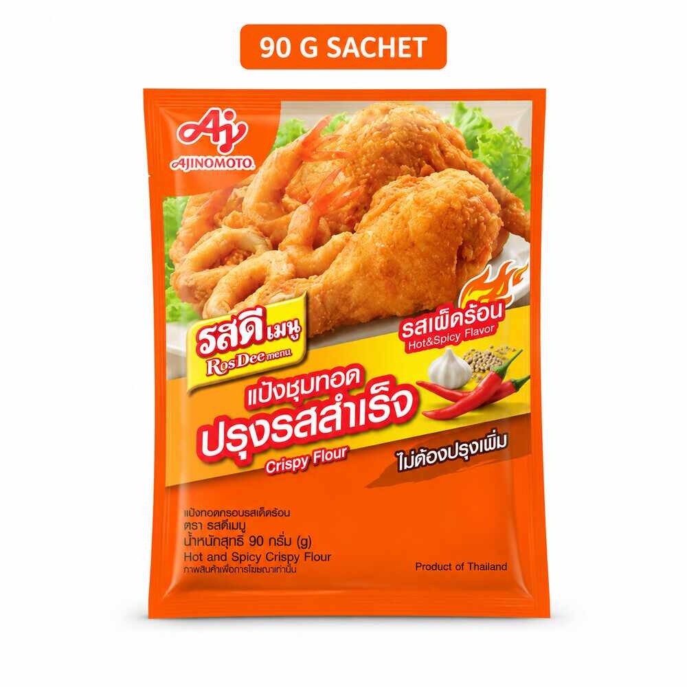 Single RosDee Menu Hot and Spicy Crispy Fried Flour 90g sachet