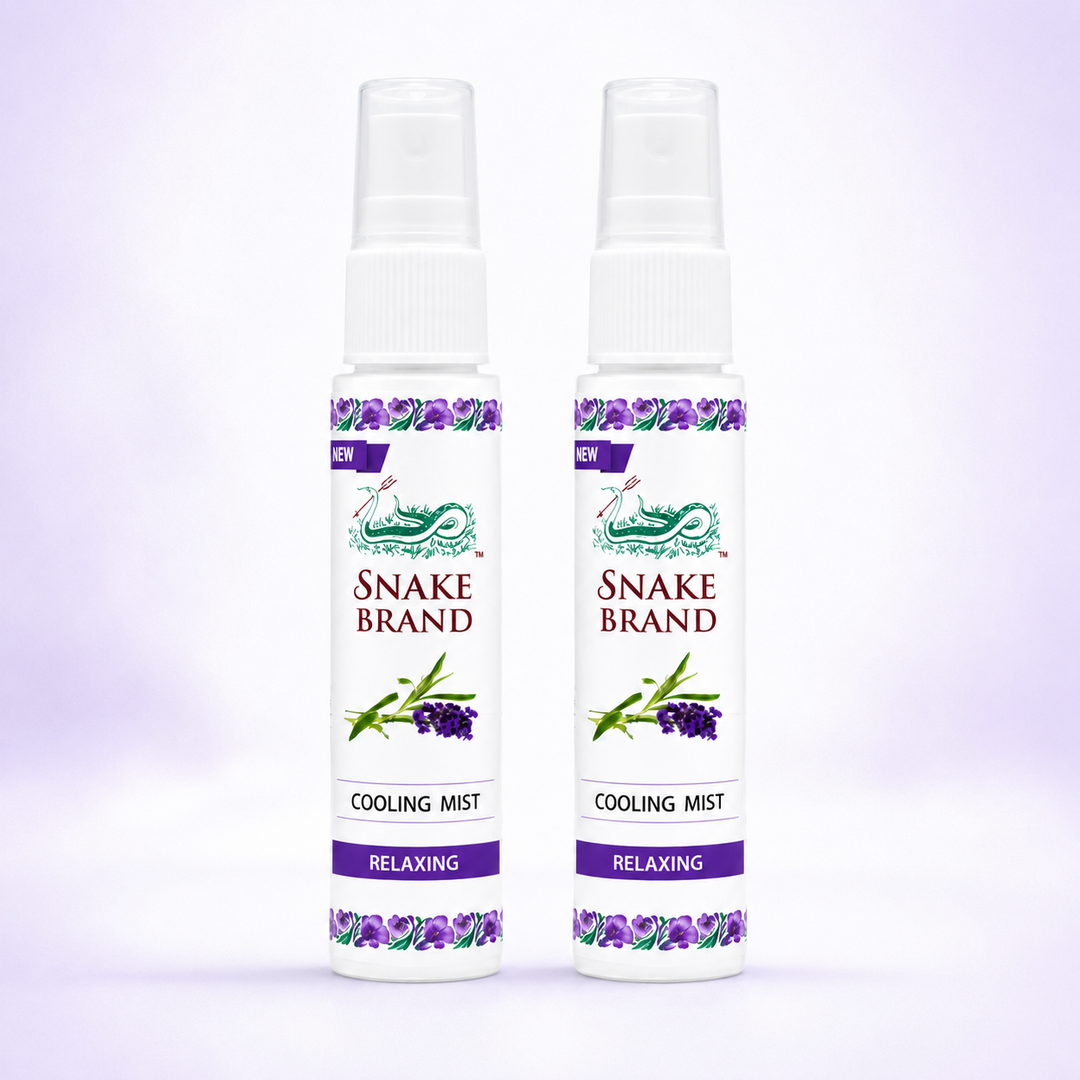 Two bottles of Snake Brand Cooling Mist Relaxing 30 ml