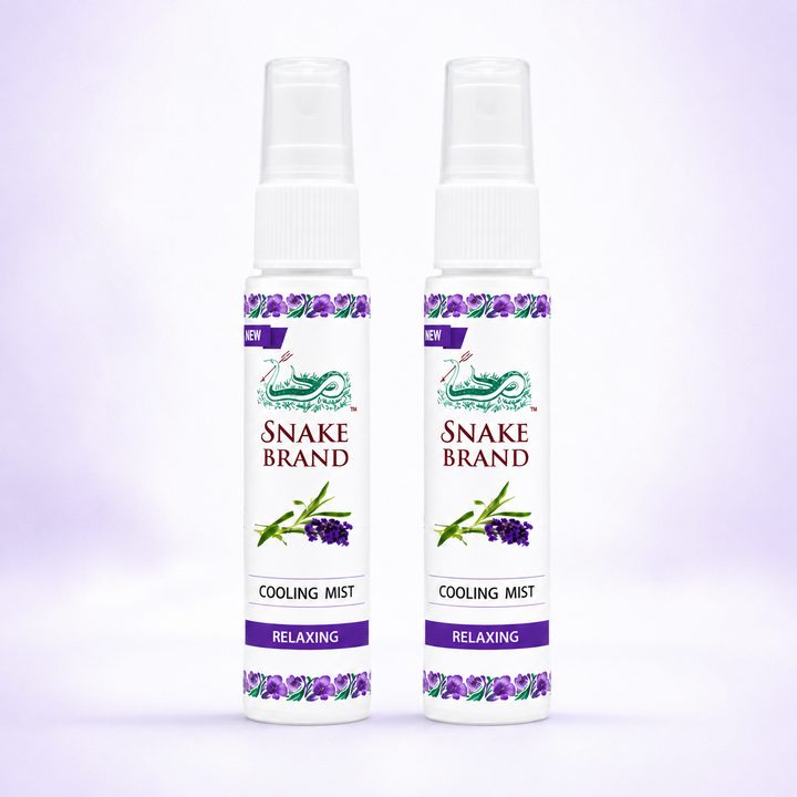 Two bottles of Snake Brand Cooling Mist Relaxing 30 ml