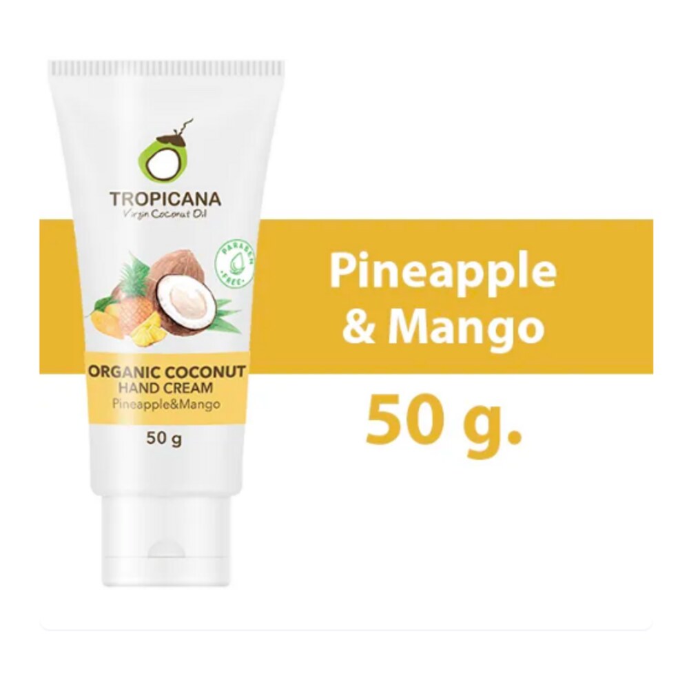 Tropicana Organic Coconut Hand Cream Pineapple and Mango 50g tube