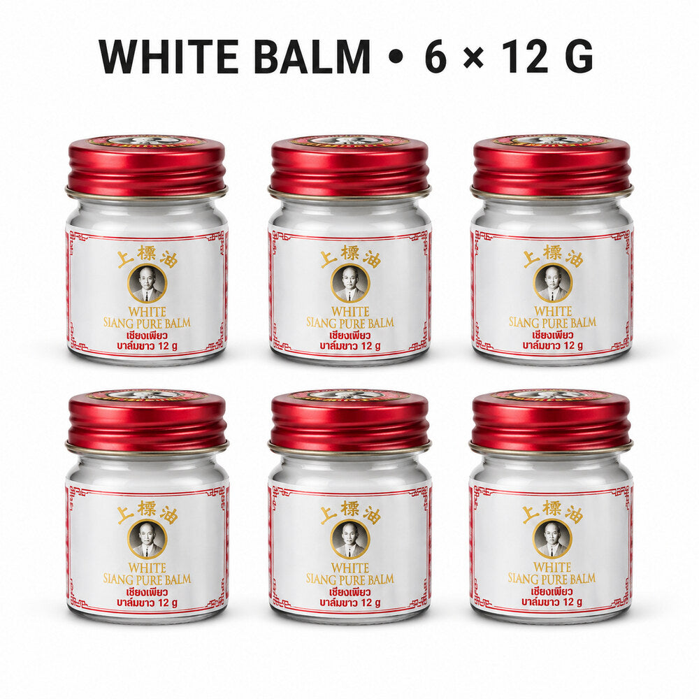 Siang Pure White Balm value pack of six 12g jars