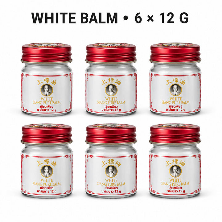 Siang Pure White Balm value pack of six 12g jars