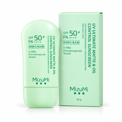 MizuMi UV Ultimate Matte & Oil Control Sunscreen SPF50+ PA++++ 40 g — Packs of 2, 4 or 6 — product packaging on white background