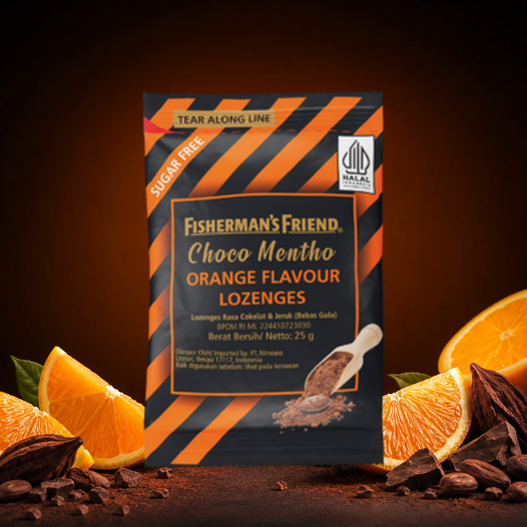 Fisherman's Friend Choco Mentho Orange Sugar Free Lozenges product view