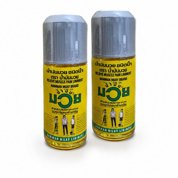 Namman Muay Muscle Pain Liniment 120ml glass bottle pair
