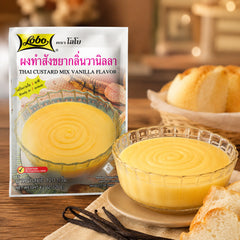 Lobo vanilla Thai custard mix with prepared custard