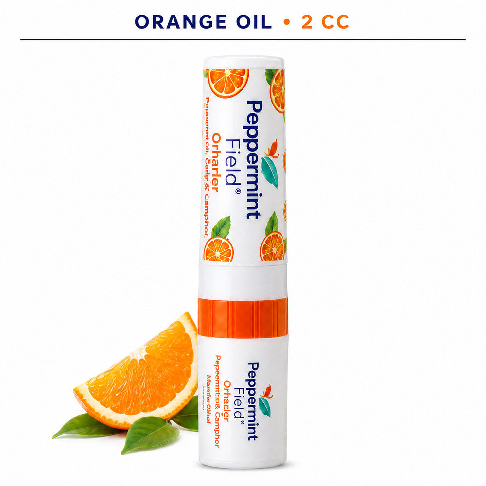 Peppermint Field Orange Oil Inhaler 12-piece pack and individual inhalers