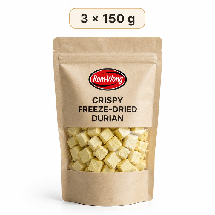 Rom-Wong crispy freeze-dried durian, three 150g pouches