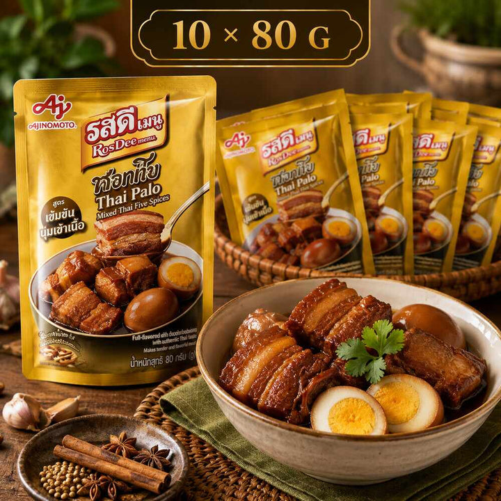RosDee Thai Palo seasoning ten-pack with braised pork and eggs