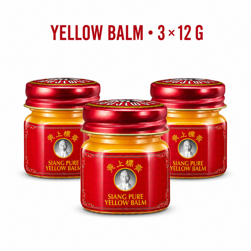 Siang Pure Yellow Balm pack of three 12g jars