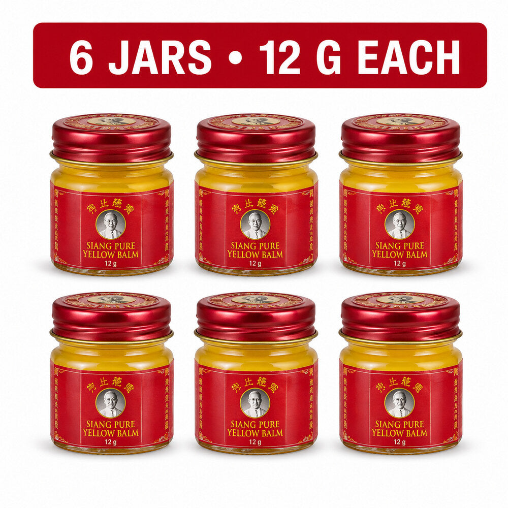 Six jars of Siang Pure Yellow Balm 12g