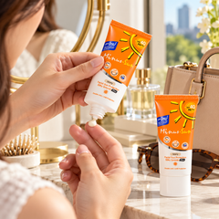 Minus-Sun Pollution Protection Mousse SPF40 PA+++ Ivory 30 g — Packs of 2, 4 or 6 — use lifestyle image