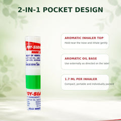 Poy-Sian Mark II dual-ended aromatic inhaler and oil design