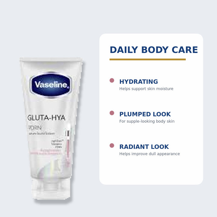Vaseline Gluta-Hya PDRN lightweight hydrating body-care benefits