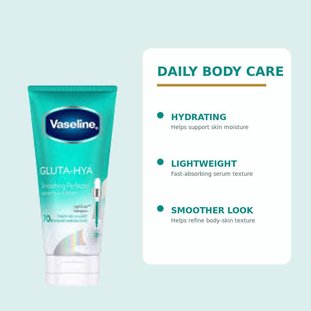 Hydrating lightweight Vaseline Smoothing Perfector serum burst body lotion