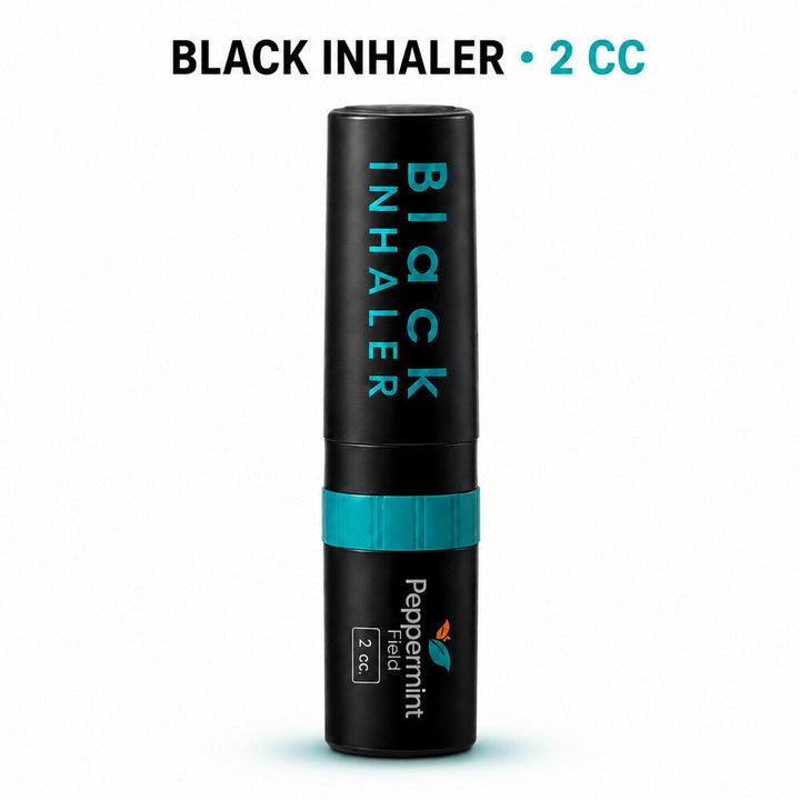 Peppermint Field Black Inhaler 12-piece pack with individual inhalers
