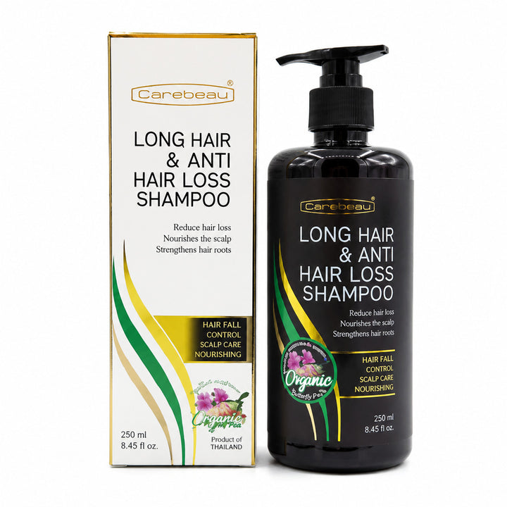 Carebeau Long Hair and Anti Hair Loss Shampoo 250ml bottle and box