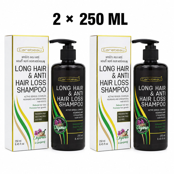 Carebeau Long Hair and Anti Hair Loss Shampoo 250ml two pack