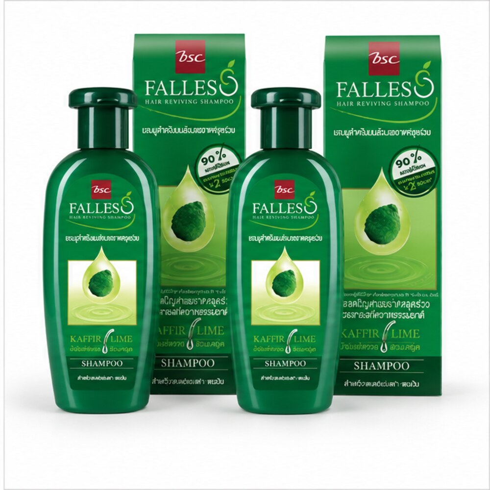 Falles Kaffir Lime Hair Reviving Shampoo bottle and box detail