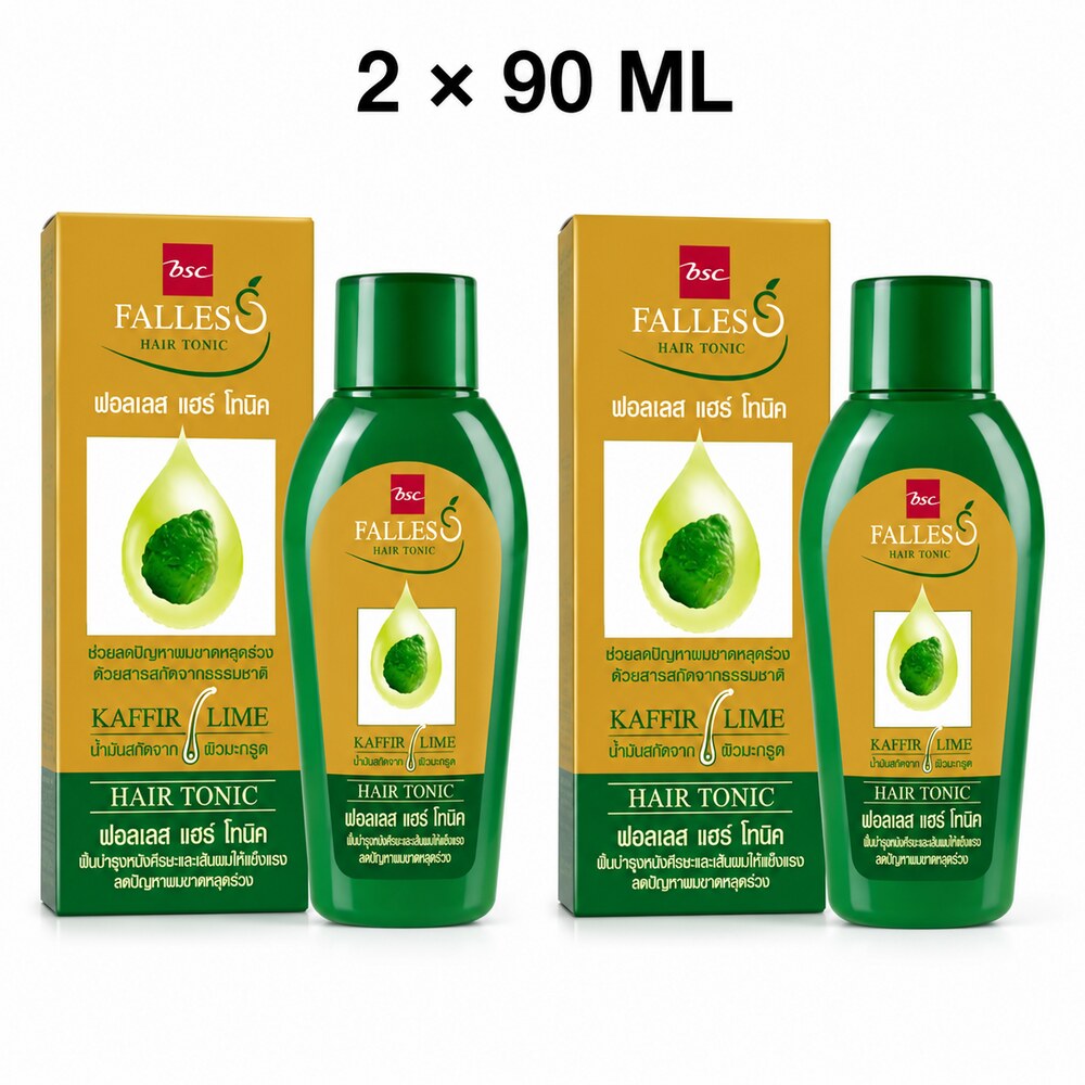 BSC FALLES Kaffir Lime Hair Tonic two 90ml bottles with boxes