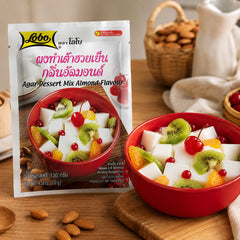 Lobo almond agar dessert with fruit