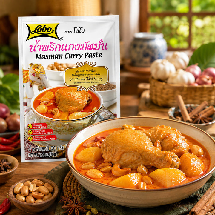 Lobo Massaman Curry Paste with prepared curry