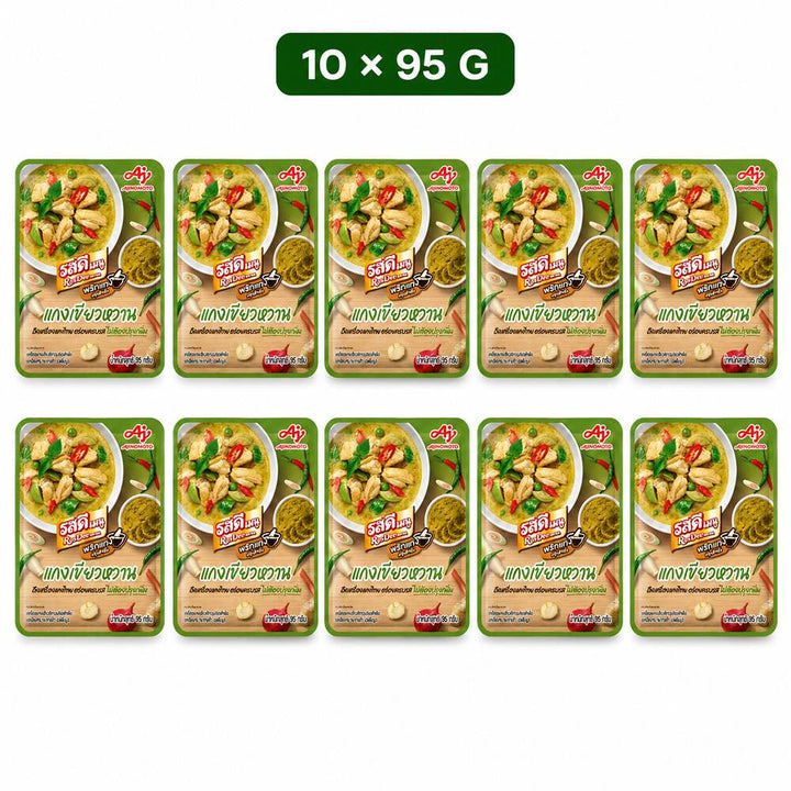 Ten RosDee Menu Ready-Made Thai Green Curry Paste 95g packs