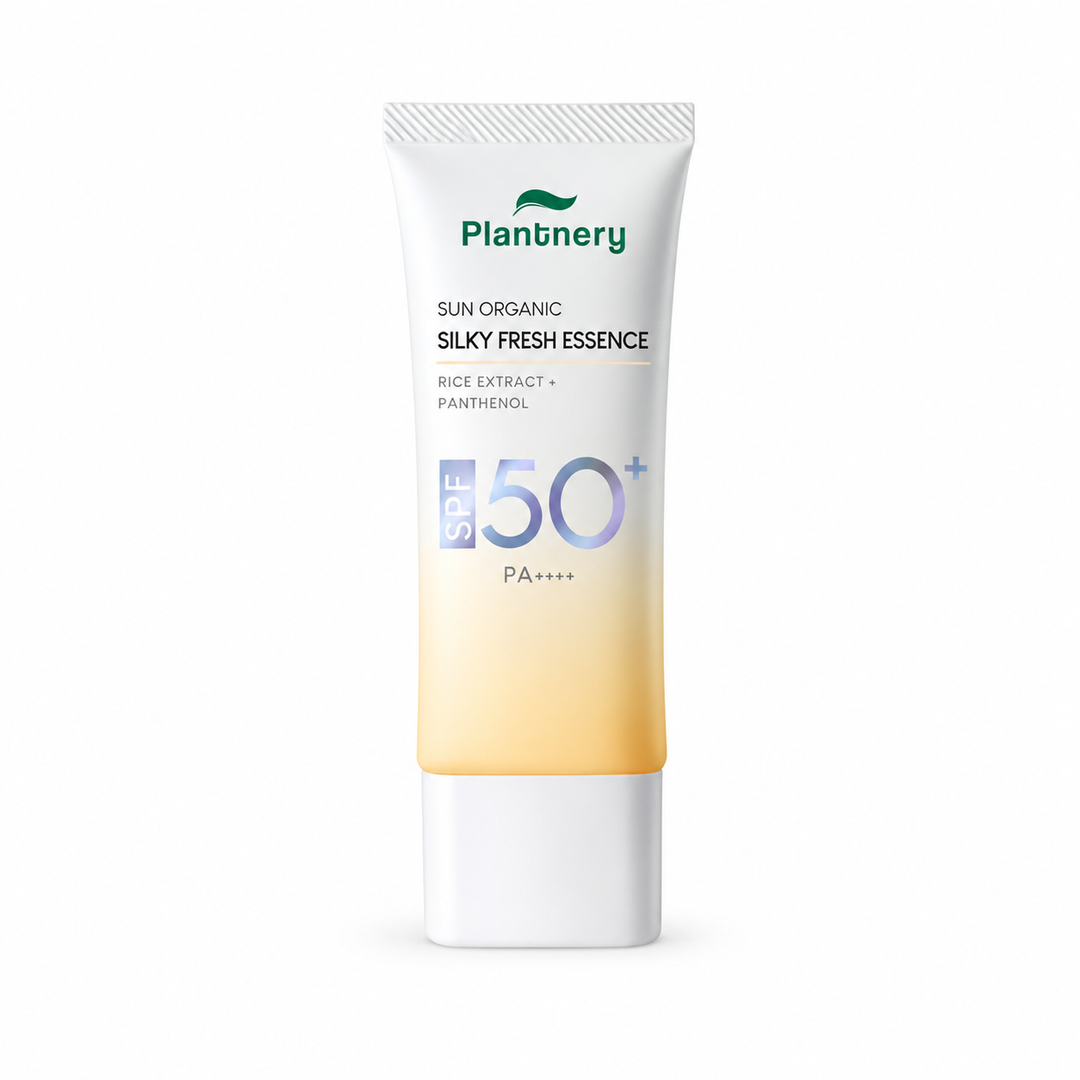 Plantnery Sun Organic Silky Fresh Essence Sunscreen SPF50+ PA++++ 40 ml - product image on white background