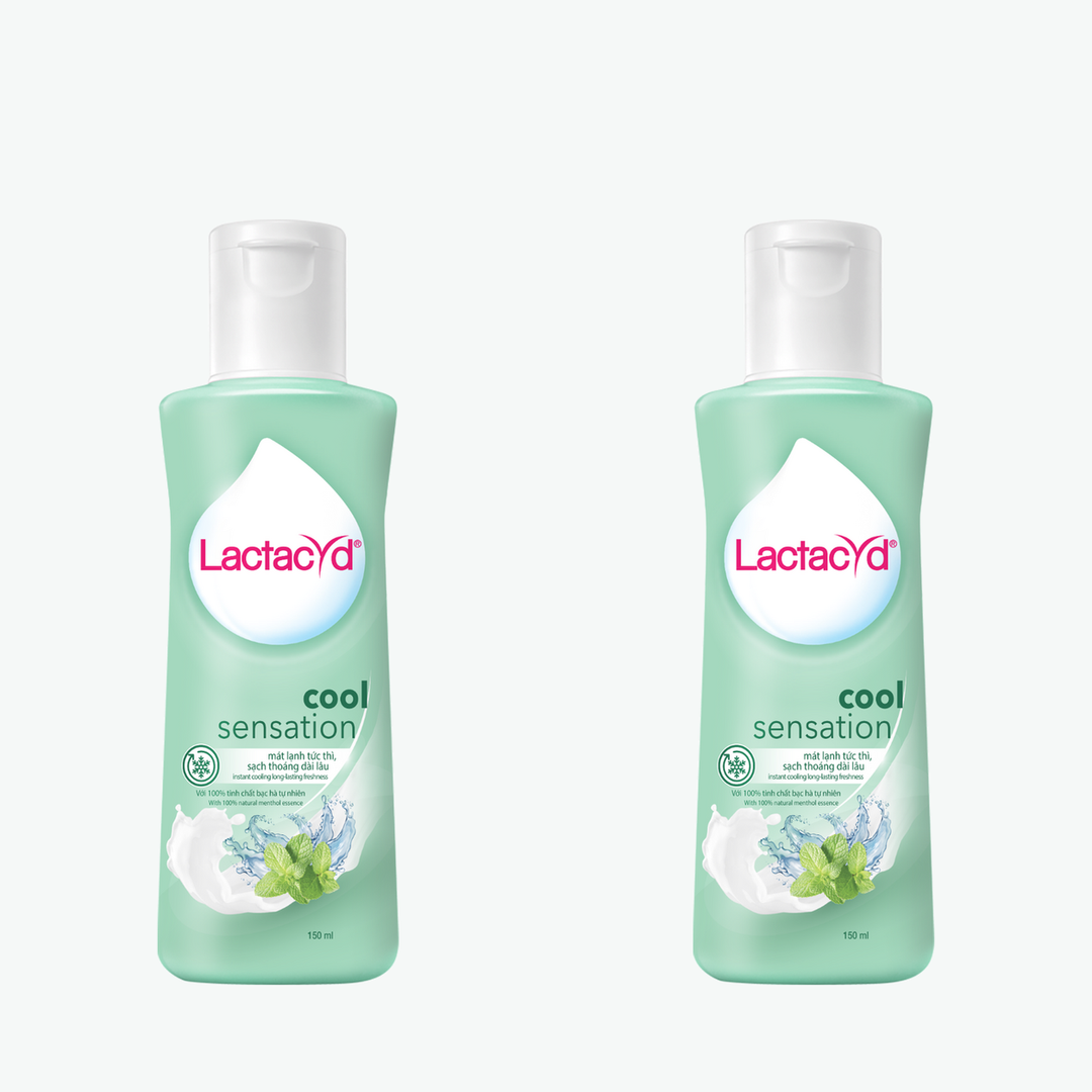 Two bottles of Lactacyd Cool Sensation Daily Feminine Wash 150 ml