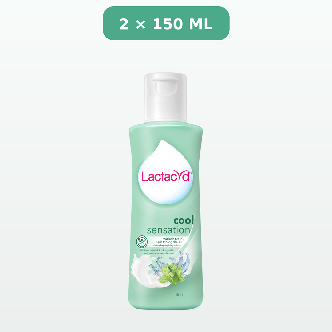 Lactacyd Cool Sensation Daily Feminine Wash, sold as 2 × 150 ml