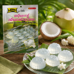 Lobo coconut juice agar jellies with fresh coconut