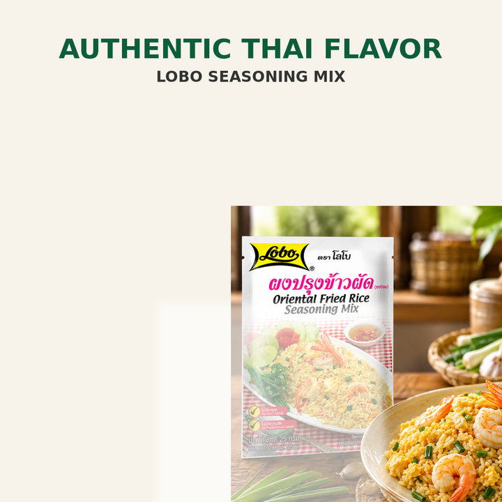 Lobo fried rice seasoning and Thai-style prawn fried rice