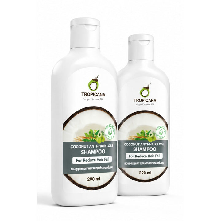 Tropicana Coconut Anti-Hair Loss Shampoo bottle detail