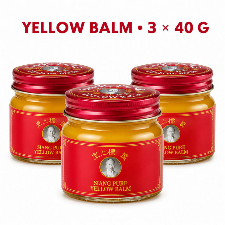 Siang Pure Yellow Balm pack of three 40g jars