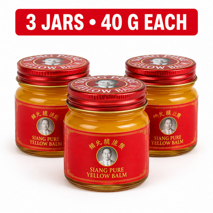 Three jars of Siang Pure Yellow Balm 40g