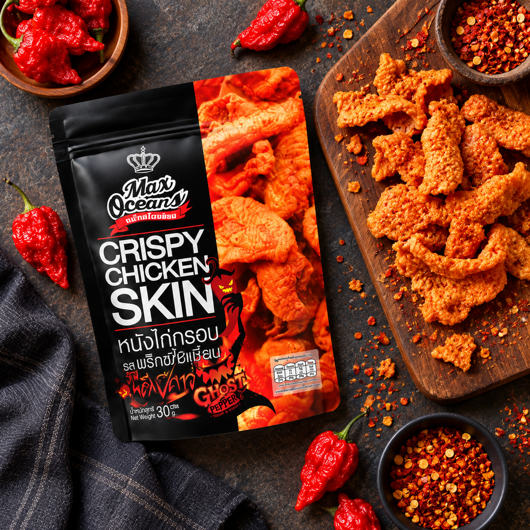 Max Oceans Ghost Pepper lifestyle flat lay