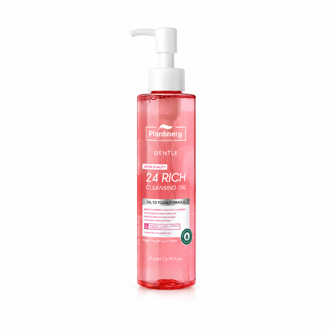 Plantnery Pink Botanic 24 Rich Cleansing Oil 200 ml - product image on white background