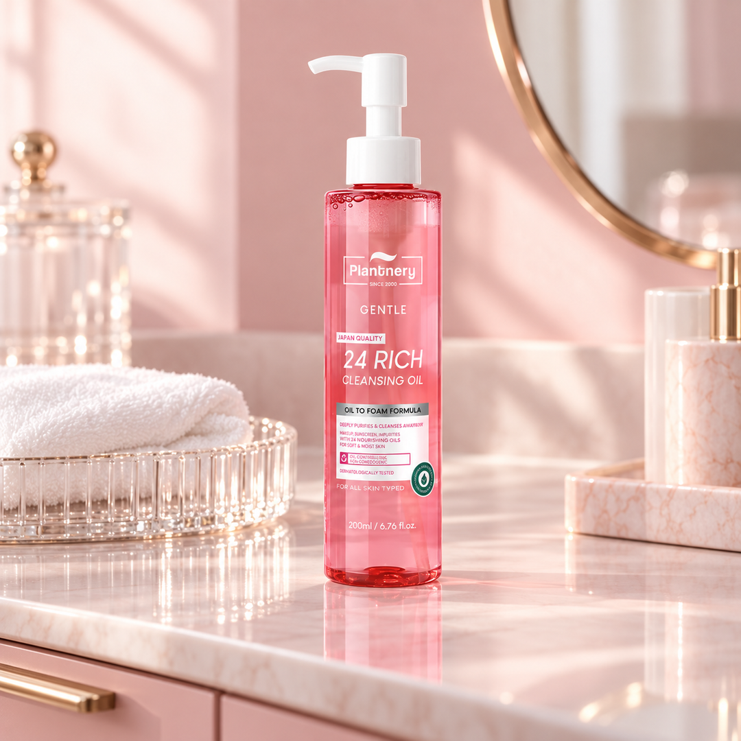 Plantnery Pink Botanic 24 Rich Cleansing Oil 200 ml - lifestyle image