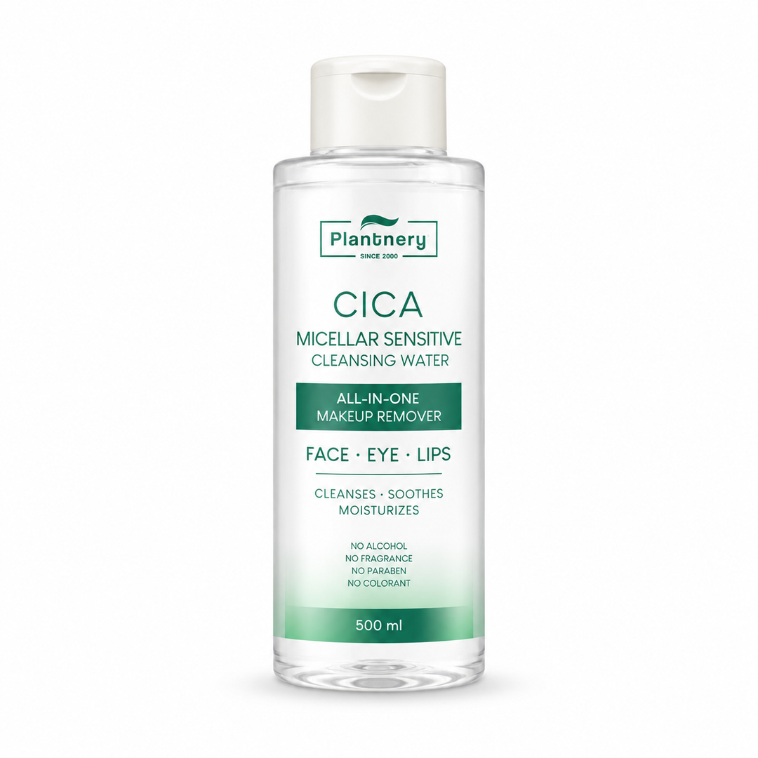 Plantnery Cica Micellar Sensitive Cleansing Water 500 ml - product image on white background