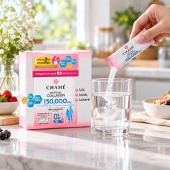 CHAMÉ Krystal Collagen 150,000 mg — 5.06 g × 30 Sachets — 1, 2 or 3 Boxes — water lifestyle image