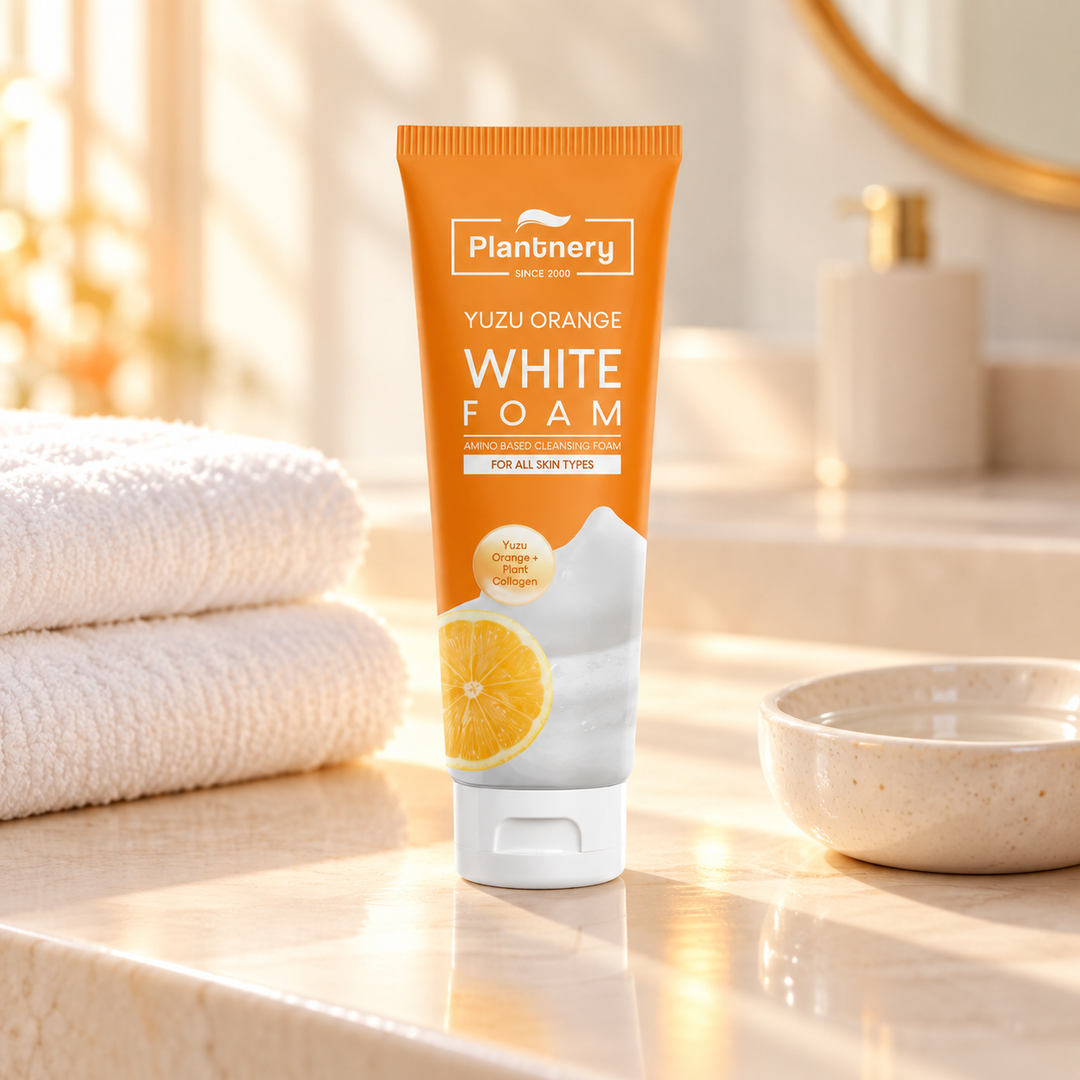 Plantnery Yuzu Orange Amino-Based Cleansing Foam 100 g - lifestyle image