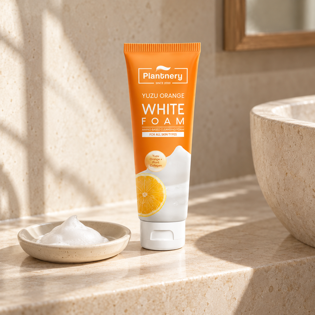Plantnery Yuzu Orange Amino-Based Cleansing Foam 100 g - lifestyle image