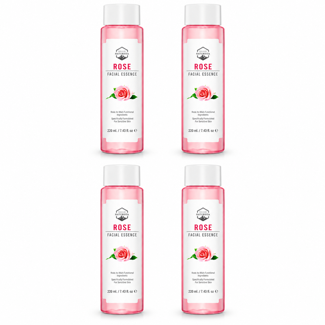 Naturista Rose Facial Essence Lotion — 4 × 220 ml — exact retail quantity