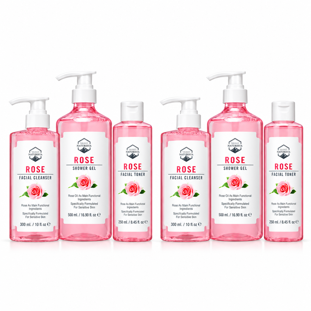 Naturista Rose Cleansing Set — 2 Sets (3 Products Each) — exact retail quantity