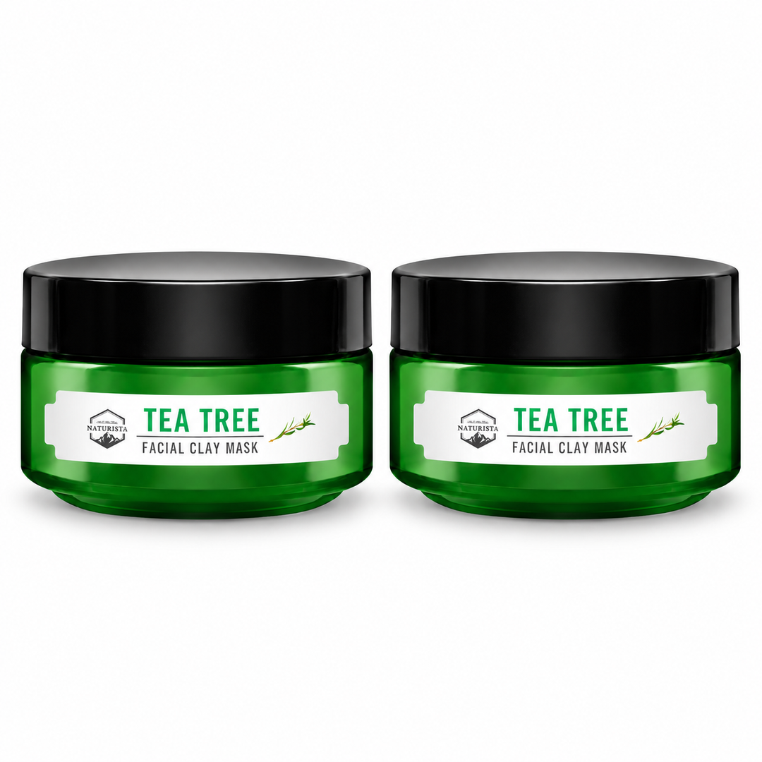 Naturista Tea Tree Facial Clay Mask — 2 × 150 ml — exact retail quantity