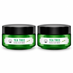 Naturista Tea Tree Facial Clay Mask — 2 × 150 ml — exact retail quantity