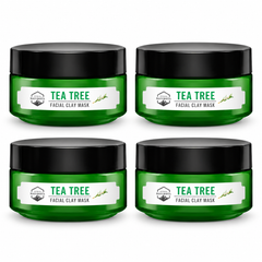 Naturista Tea Tree Facial Clay Mask — 4 × 150 ml — exact retail quantity