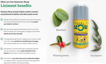 Namman Muay Thai Boxing Oil Liniment 120ml – Pack of 2 | Herbal Thai Massage Oil for Muscle & Joint Pain Relief