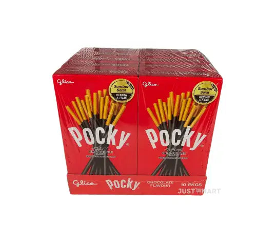 Glico Pocky Chocolate – Classic Japanese Biscuit Sticks Coated in Rich Chocolate | 10 Packs